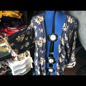 Blue Floral Kimono